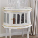 SIMONE GUARRACINO LUXURY DESIGN Tavolino Coloniale Ovale vetrina Bar portabottiglie Stile Barocco Decape Avorio Particolari Foglia Oro