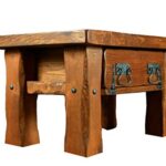 Bracciali personalizzati a mano stile vintage antico francese retro tavolino in legno massiccio, tono medio legno