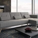 Comfort Home-Innovation – Divano convertibile ad angolo Verona, 267 cm, convertibile in letto, reversibile, grigio chiaro