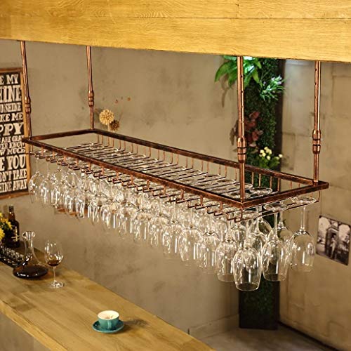 KRUIHAN Mensola per Appendere Calice a 4 File in Vetro per Vino per Armadietto e Bar Cucina Organizer per Bicchieri 