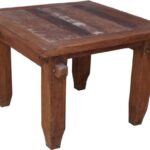 Guru-Shop Tavolino Antico – Modello 5, Marrone, 41x60x60 cm, Tavoli da Caffè Tavoli da Terra