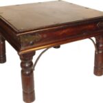 Guru-Shop Tavolino Coloniale in 6 Variabili (kit), Legnodiacacia, Dimensione: 80 x 120 cm, Tavoli Tavolini di Base