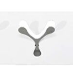 Kare Appendiabiti da Parete Spoon Bianco Tre, Bianco, 18 x 2.9 x 60 cm