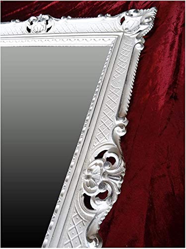 stile barocco Roko 45 x 38 cm rinascimentale stile barocco Lnxp ripetitivo W-G Specchio ovale da parete con doppio colore 