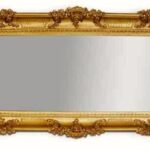 Lnxp Specchio da parete in oro 96 x 57 anticato barocco Rokoko Shabby Chic rinascimento stile retrò con ornamenti lussuosi