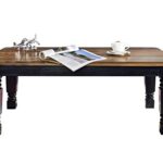 MASSIVMOEBEL24.DE Stile Coloniale Sheesham in Legno Massello Mobile Tavolino da Salotto 118×70 Palissandro Massiccio Laccato Mobili in Legno Massello New Boston #201