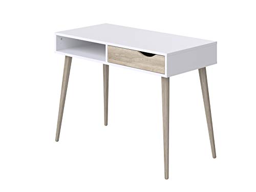 colore bianco 56 x 110 x 73 cm Movian scrivania con 4 cassetti in stile moderno modello Idro 