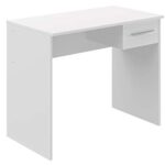 Marchio Amazon – Movian, scrivania con cassetto singolo in stile moderno, modello Inari, 50 x 90 x 73 cm, colore bianco
