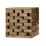 Meubletmoi – Copridivano quadrato in pino riciclato, stile Esprit Montagne Rustico, collezione Chalet