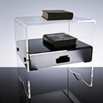 Slato Comodino con cassetto Design Moderno in plexiglass Morfeo (41 × 35 × h 43 cm)