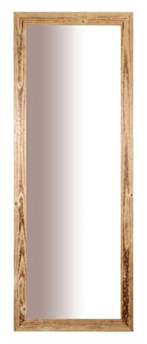 Specchio da parete cornice legno FSC color noce wenge 57x147 cm made in Italy 