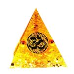 XIAOHNNL Orgonite Auras Piramide di Energia Ad Alta Frequenza Il Transito Cresce Cambiare Il Regalo di Decorazione d’oro Yoga Campo della Fortuna