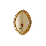 JJZI-L Oro Retro Specchio di Trucco, Fotografia Prop Specchio Anello Orecchini Specchio Vassoio Negozio di Abbigliamento Specchio Decorativo – 34 * 39CM (Size : 34 * 39CM)