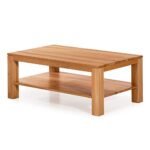 Marchio Amazon – Alkove – Hayes – Tavolino da salotto rettangolare, con mensola, in legno massello, faggio
